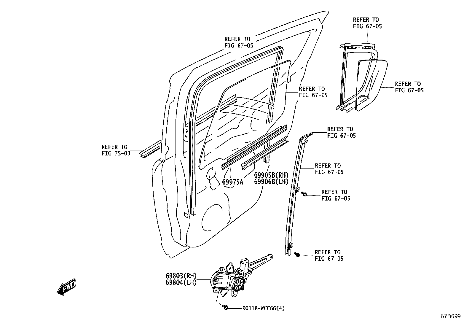 69975-WC001 FILLER, REAR DOOR GLASS CHANNEL product image