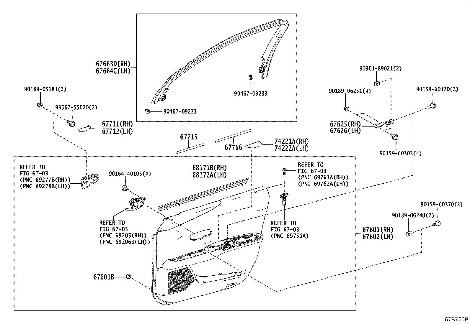 Toyota 67002-79075 PANEL SUB-ASSY, FRONT DOOR, LH