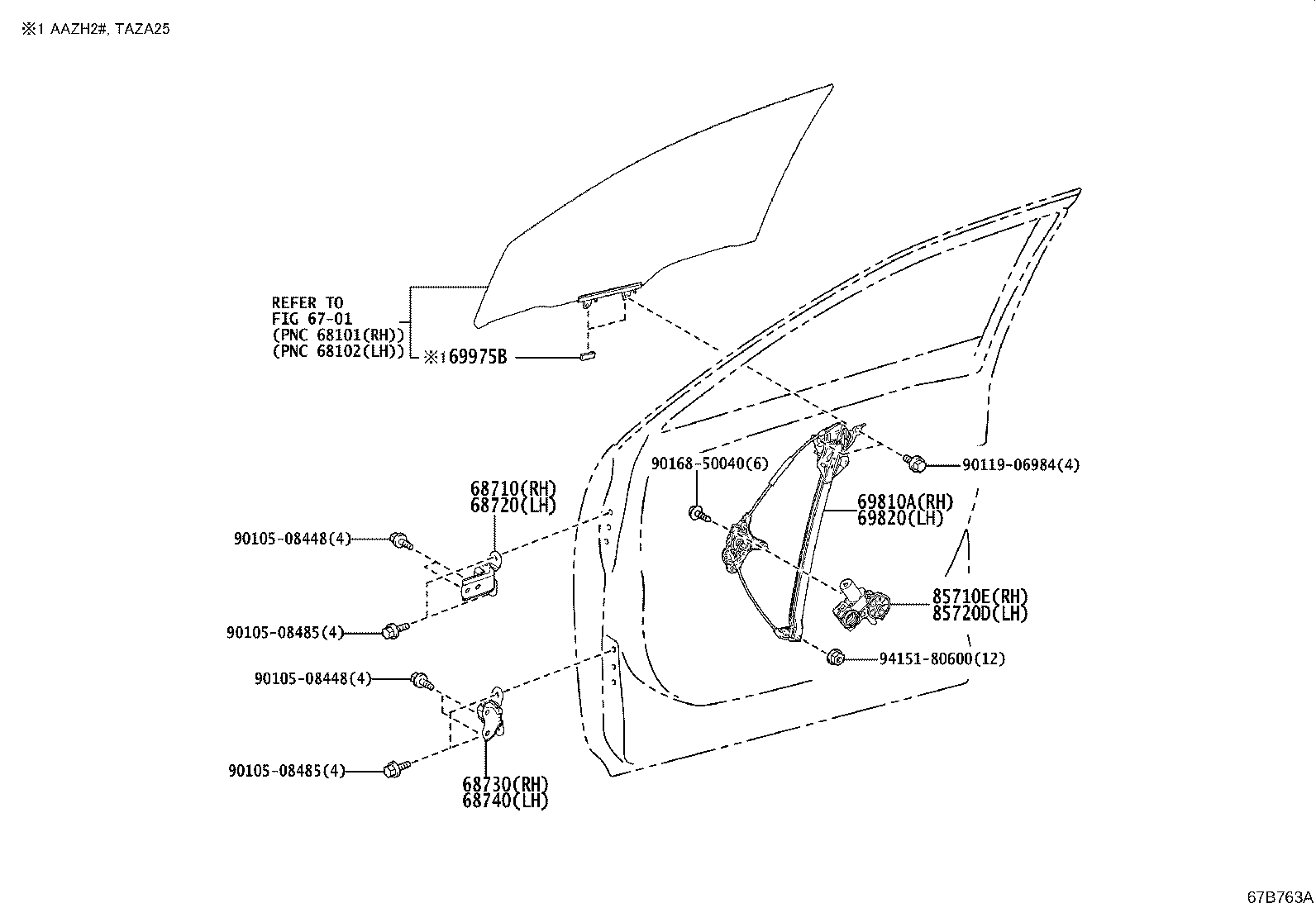 Toyota 85710-78030 MOTOR ASSY, POWER WINDOW REGULATOR, RH