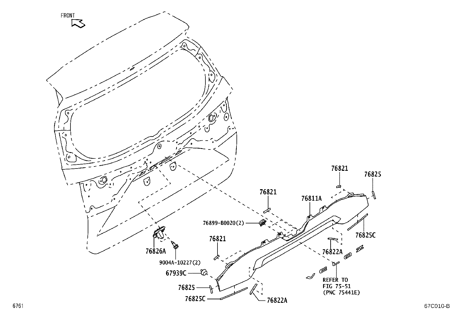 68105-BZ430 GLASS, BACK DOOR product image