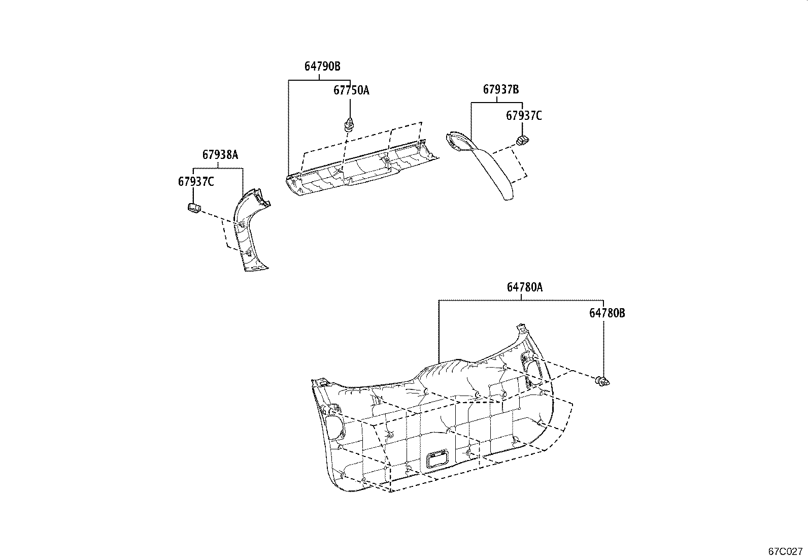 67005-0A110 PANEL SUB-ASSY, BACK DOOR product image