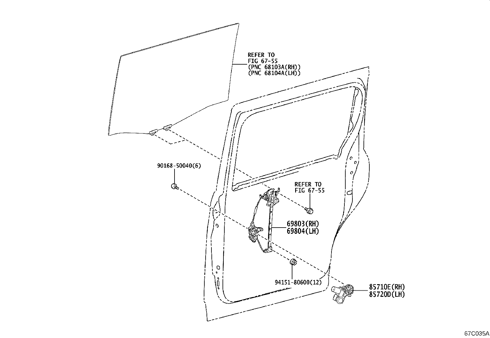 85710-28170 MOTOR ASSY, POWER WINDOW REGULATOR, RH product image