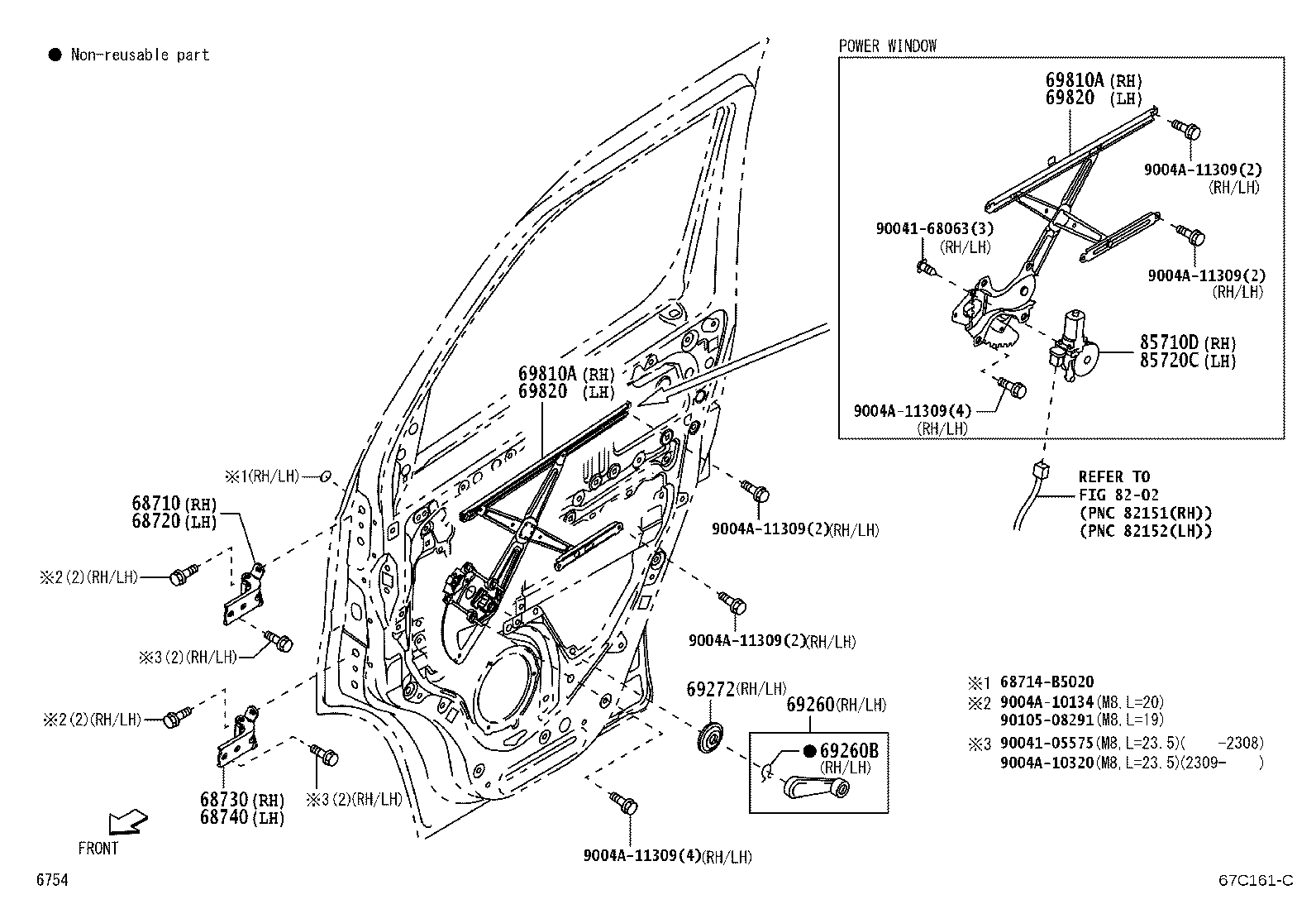 69802-BZ080 REGULATOR ASSY, FRONT DOOR WINDOW, LH product image