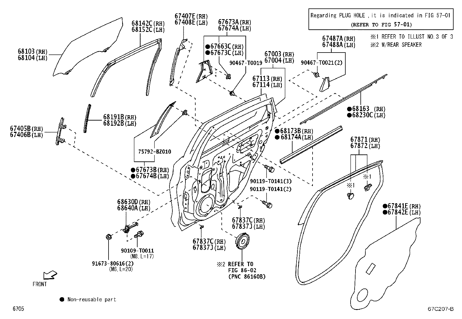 67004-BZ770 PANEL SUB-ASSY, REAR DOOR, LH product image
