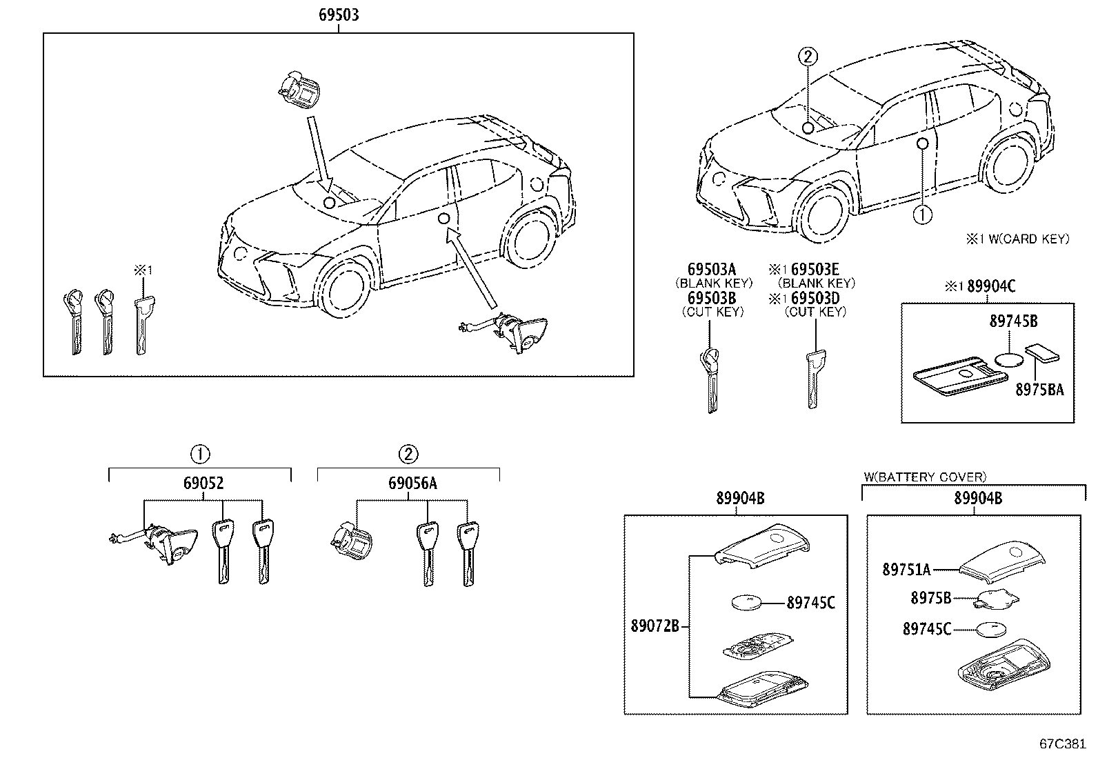 8990H-76C91 TRANSMITTER SUB-ASSY, ELECTRICAL KEY product image