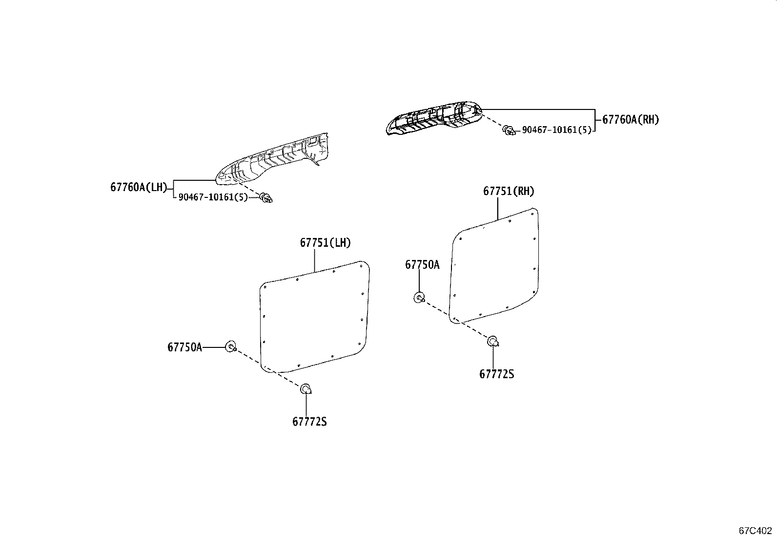 67751-VR010 BOARD, BACK DOOR TRIM product image
