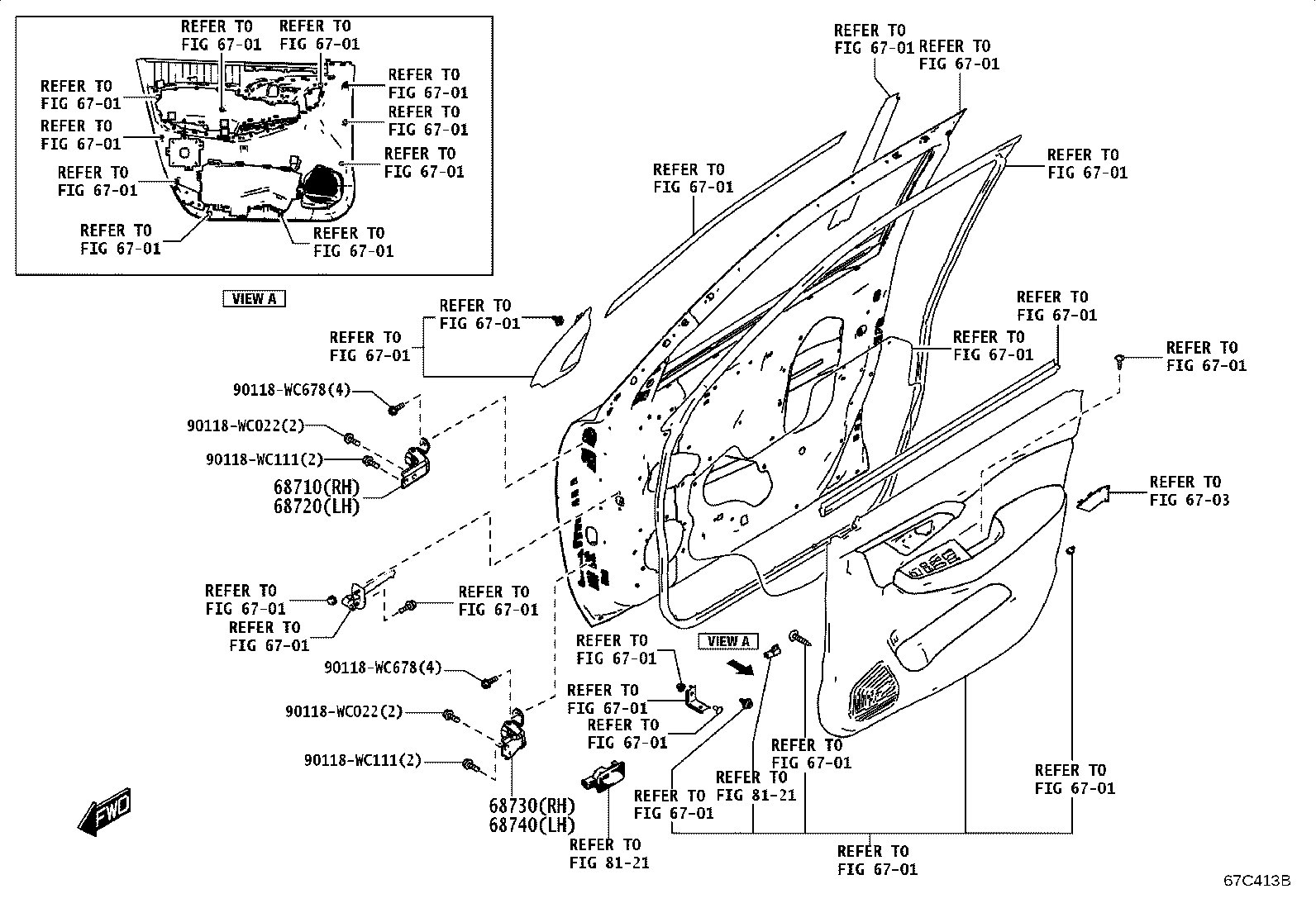 69802-WC017 REGULATOR SUB-ASSY, FRONT DOOR WINDOW, LH product image