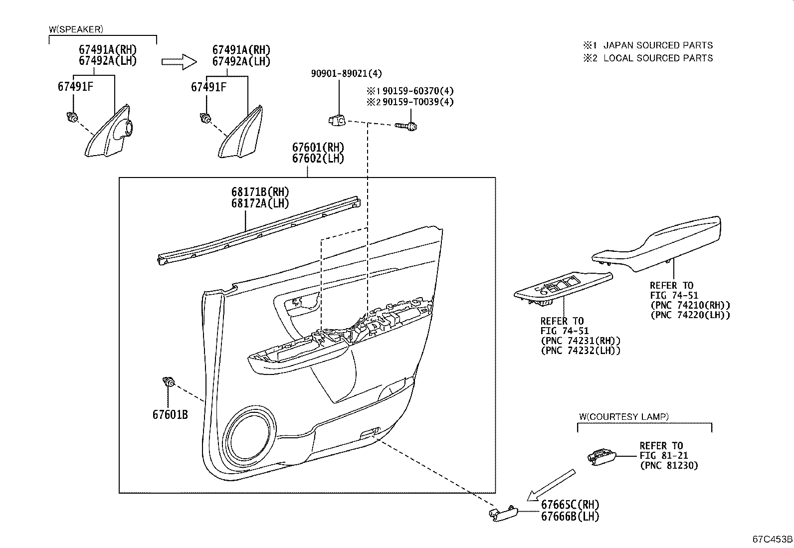 9004A-46317 CLIP, FRONT DOOR WEATHERSTRIP product image