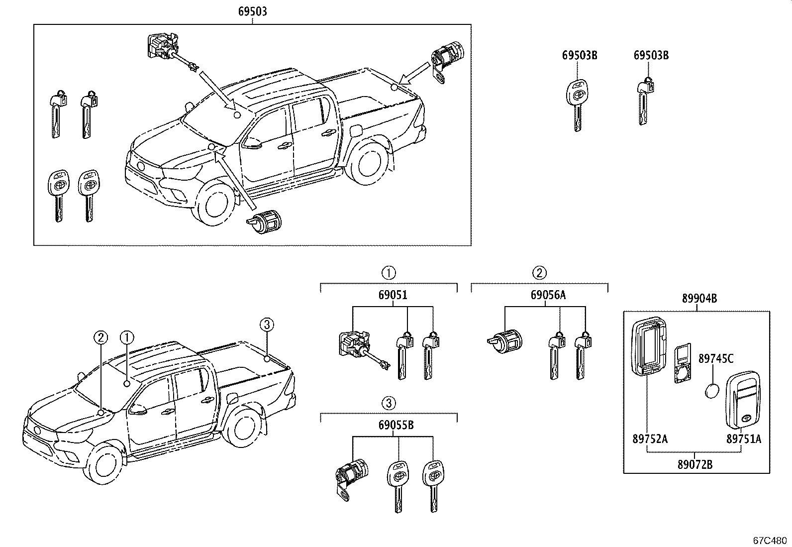 89070-0KG30 TRANSMITTER ASSY, DOOR CONTROL product image