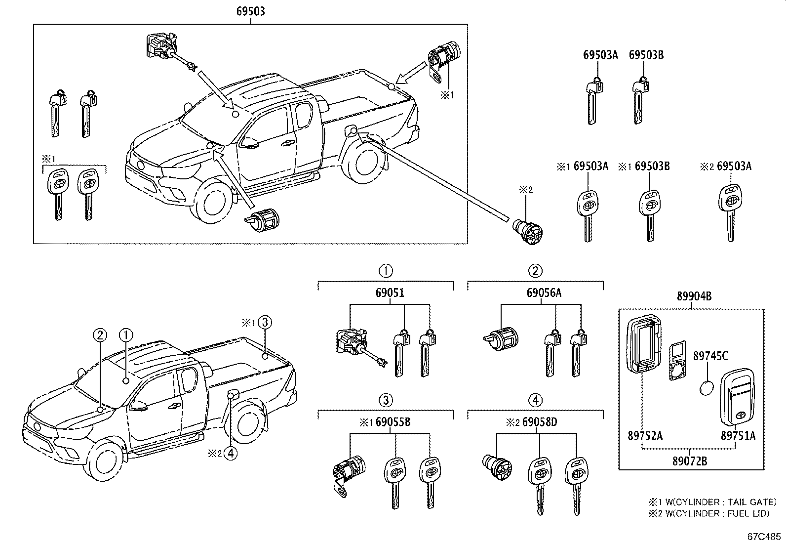 89904-0KK81 TRANSMITTER SUB-ASSY, ELECTRICAL KEY product image