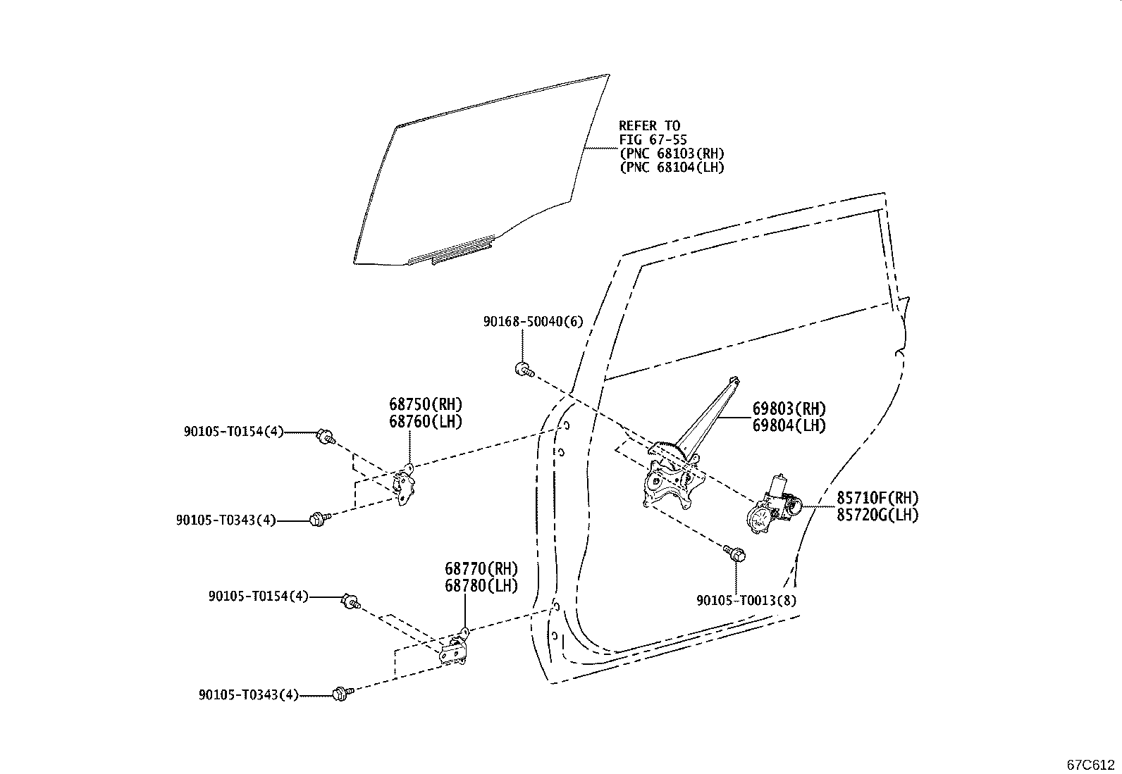 68780-VT020 HINGE ASSY, REAR DOOR, LOWER LH product image