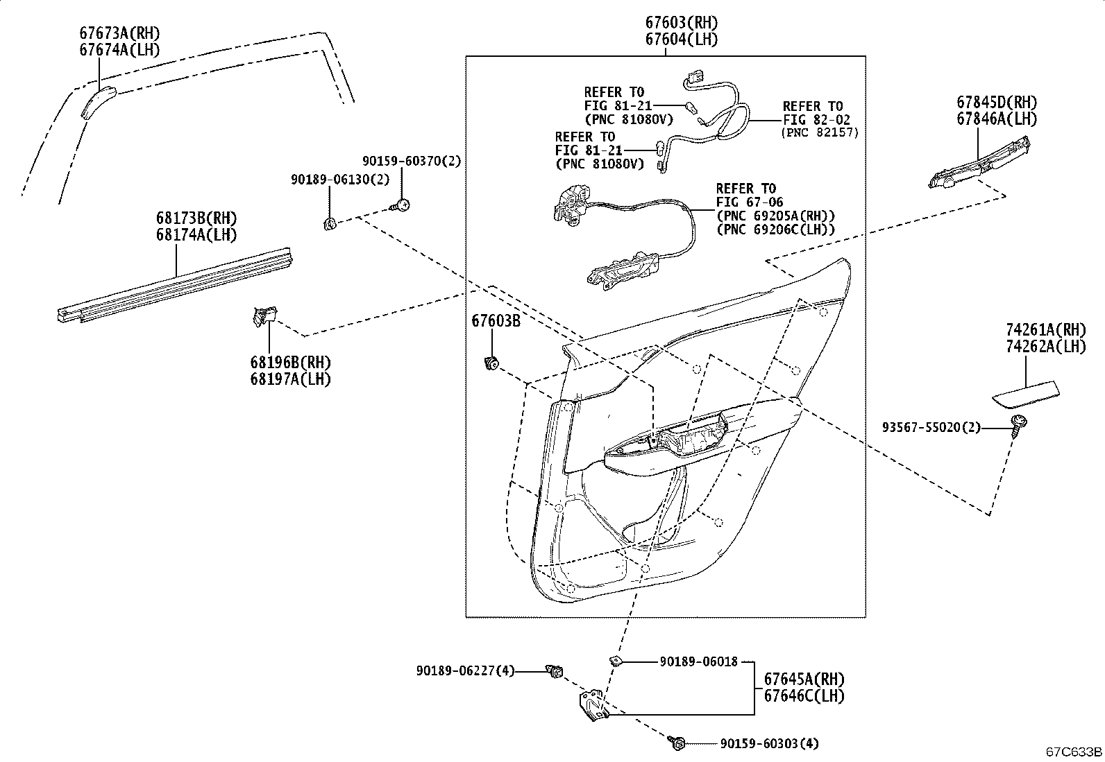 67003-46060 PANEL SUB-ASSY, REAR DOOR, RH product image