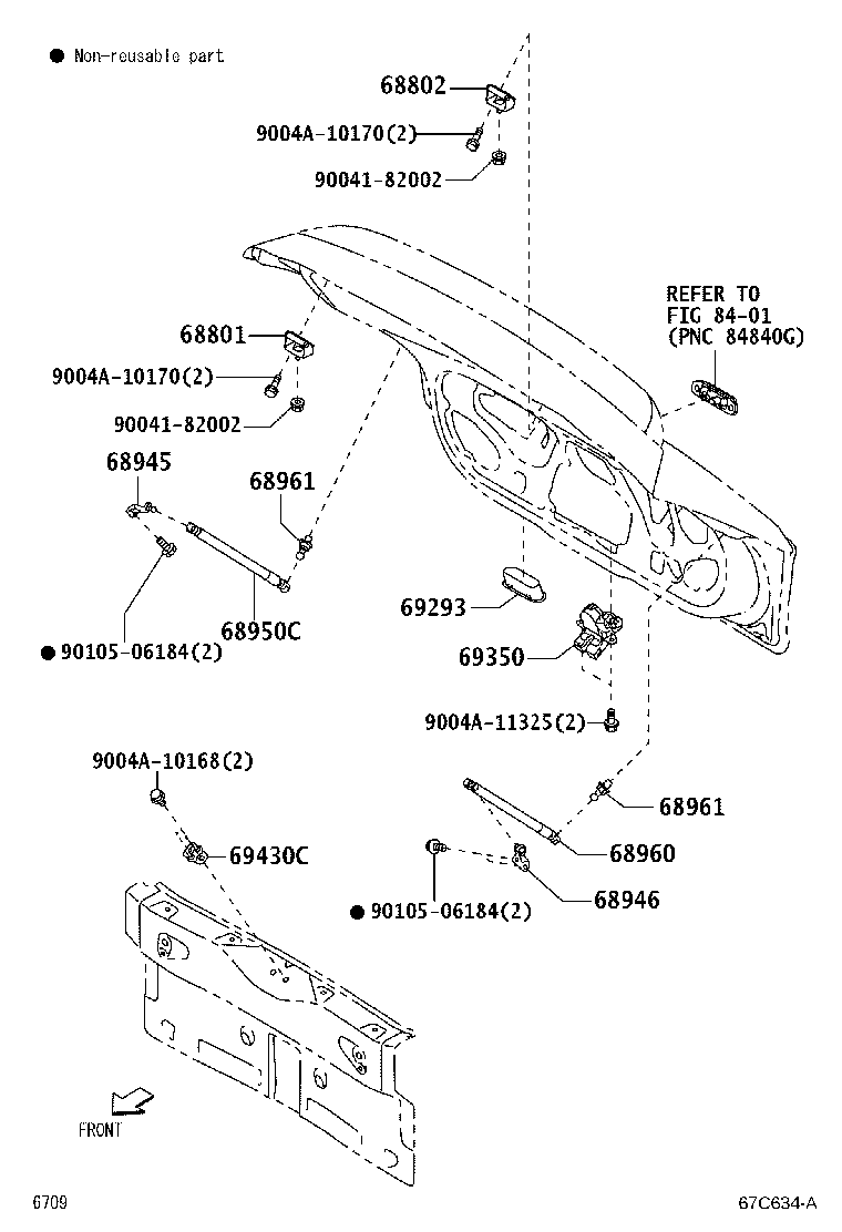 68459-87201 BOLT, BACK DOOR STAY product image
