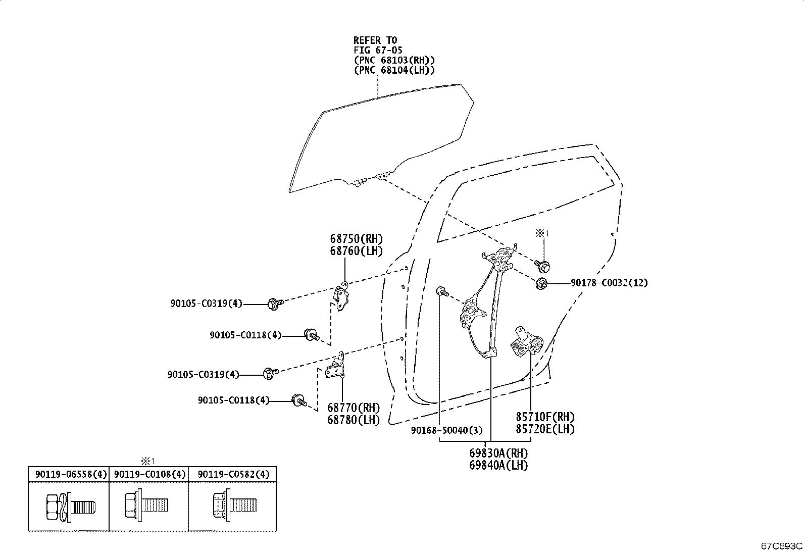 85710-03040 MOTOR ASSY, POWER WINDOW REGULATOR, RH product image