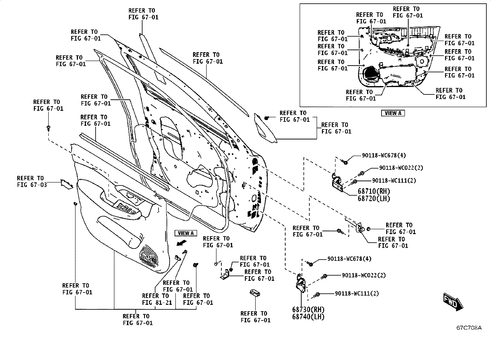 69801-WC017 REGULATOR SUB-ASSY, FRONT DOOR WINDOW, RH product image