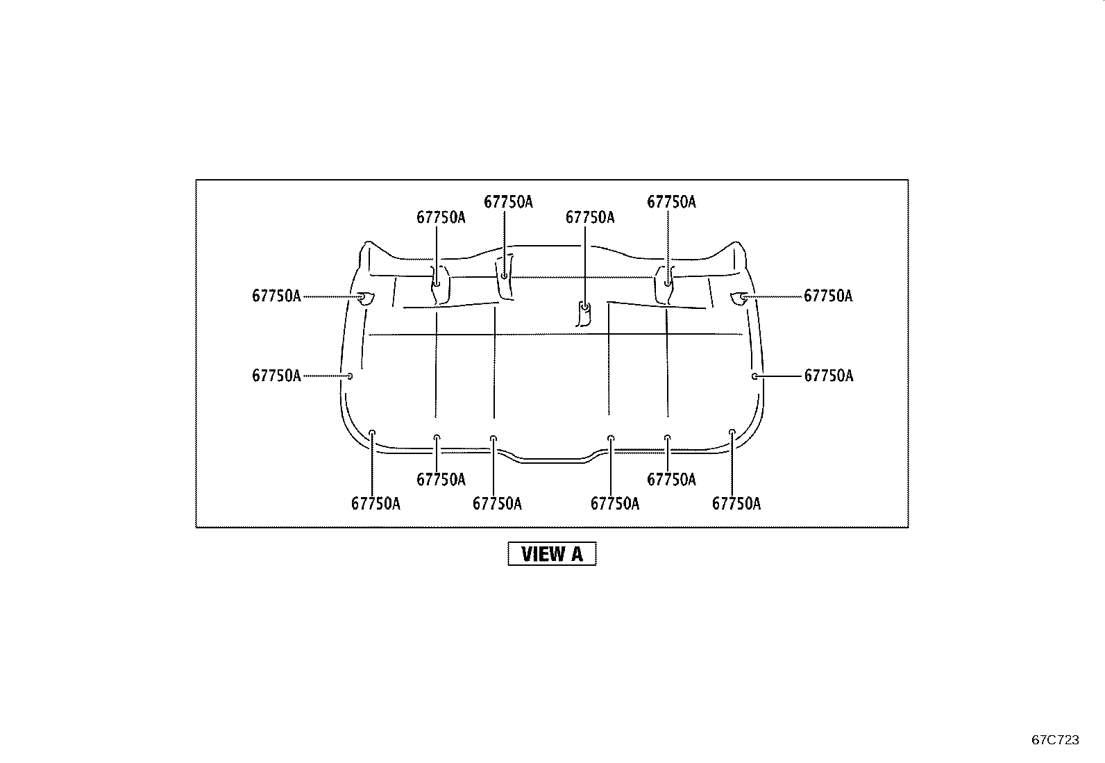 68105-WC015 GLASS, BACK DOOR product image
