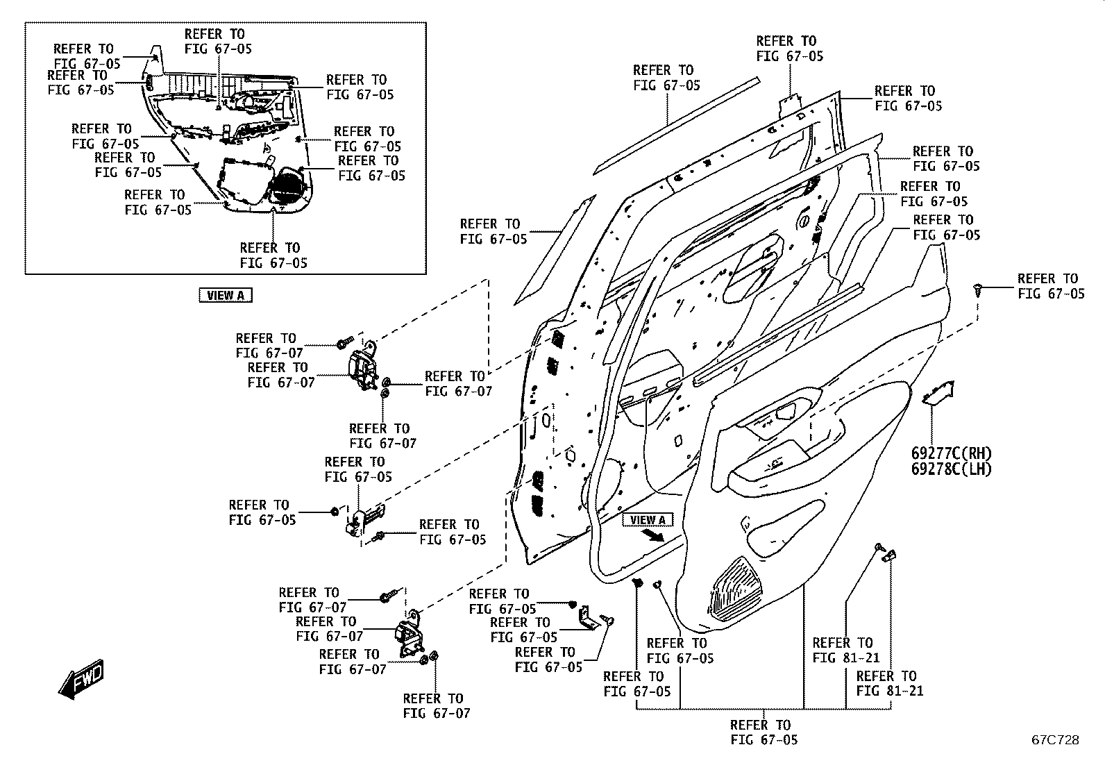 69210-WC080 HANDLE ASSY, REAR DOOR OUTSIDE, RH product image