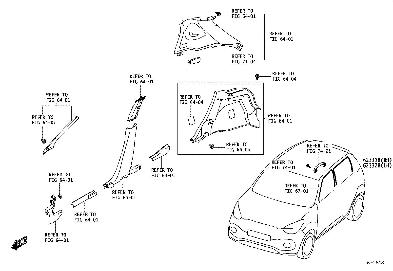67004-WC012 PANEL SUB-ASSY, REAR DOOR, LH product image