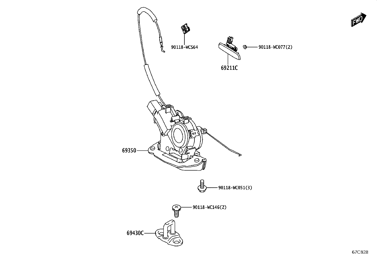 69285-WC003 HANDLE, BACK DOOR OUTSIDE product image