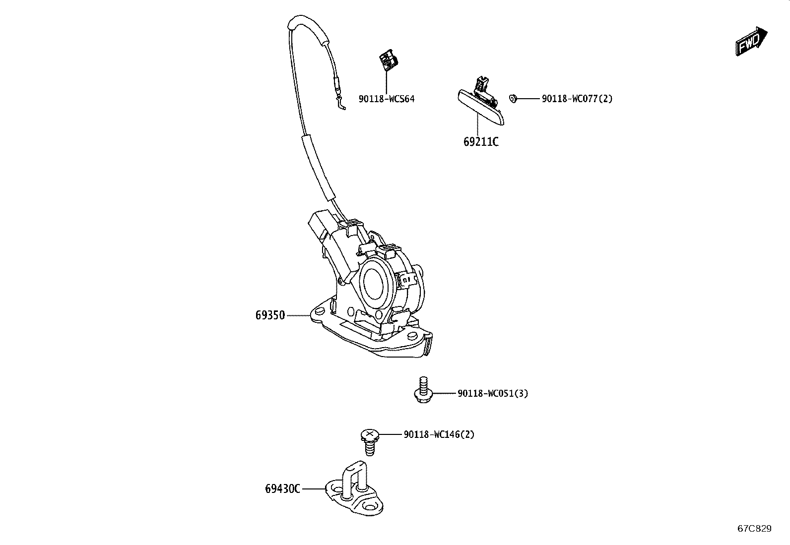 69285-WC003 HANDLE, BACK DOOR OUTSIDE product image