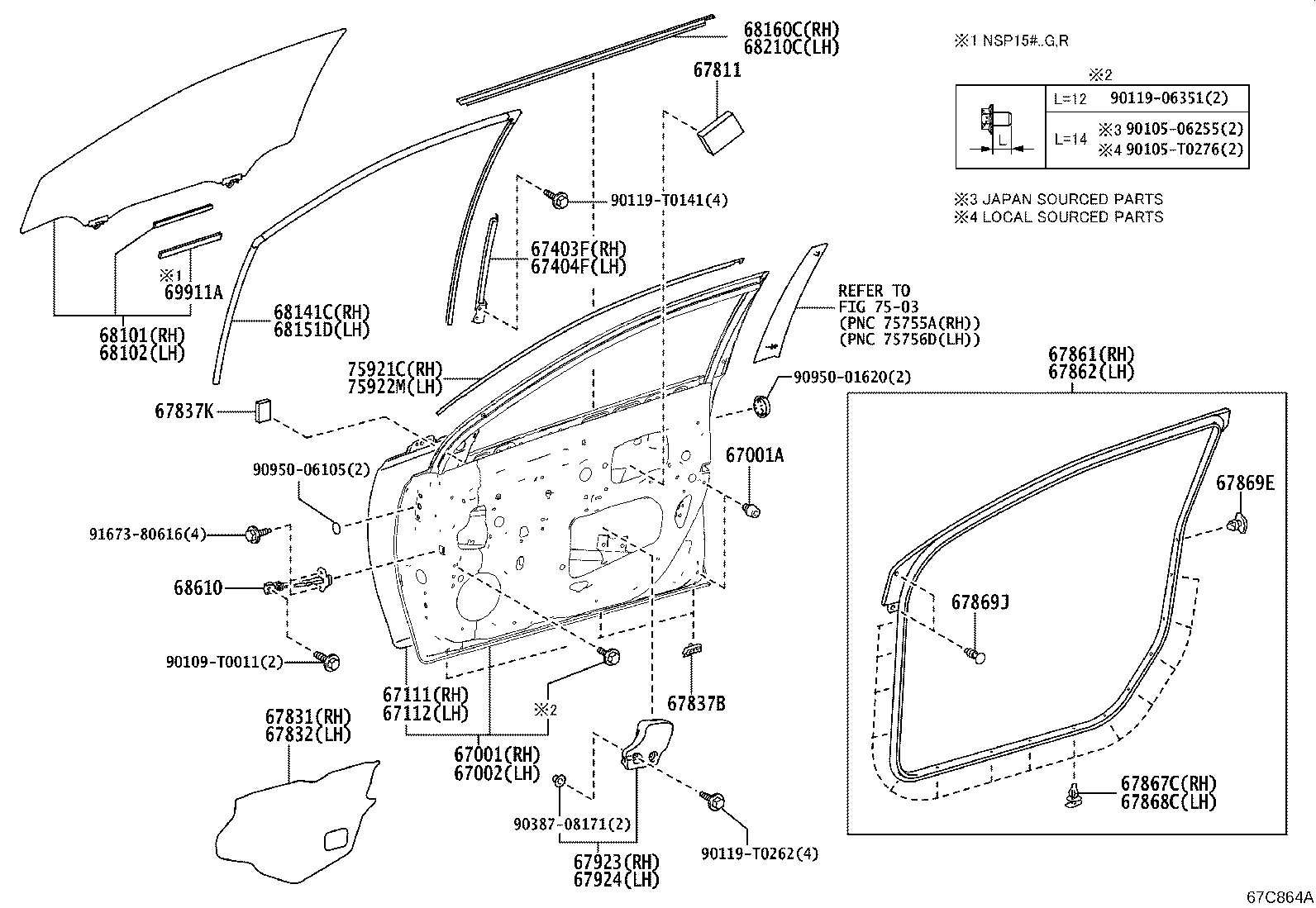 Toyota 67610-0DT51-C0 BOARD SUB-ASSY, FRONT DOOR TRIM, RH