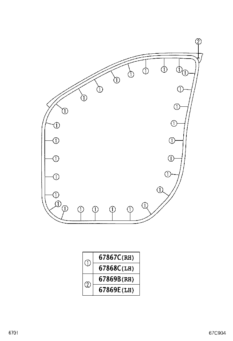 67404-BZ210 FRAME SUB-ASSY, FRONT DOOR, REAR LOWER LH product image
