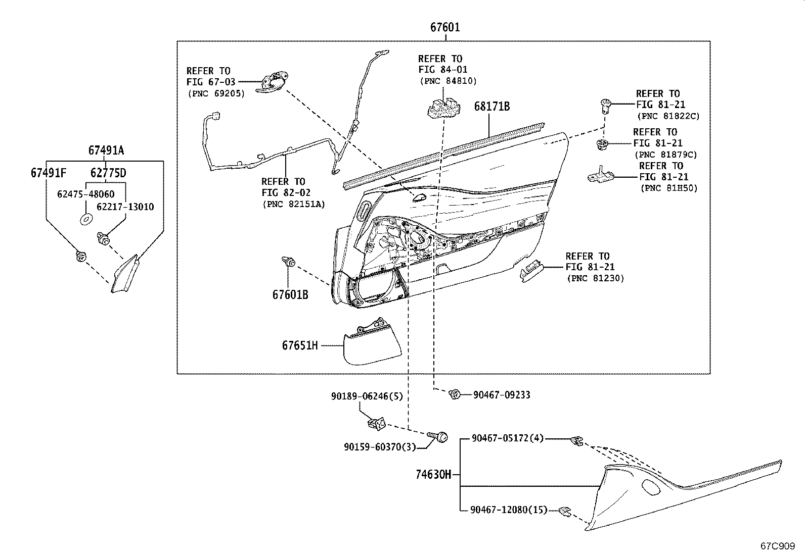 67012-11010 PANEL SUB-ASSY, FRONT DOOR, OUTSIDE LH product image