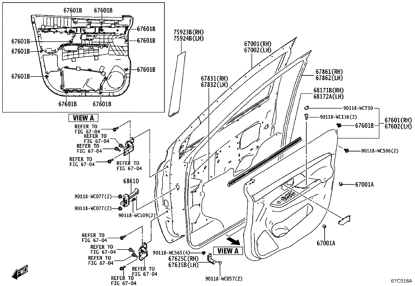 90118-WCF59 CUSHION, FRONT DOOR PANEL product image