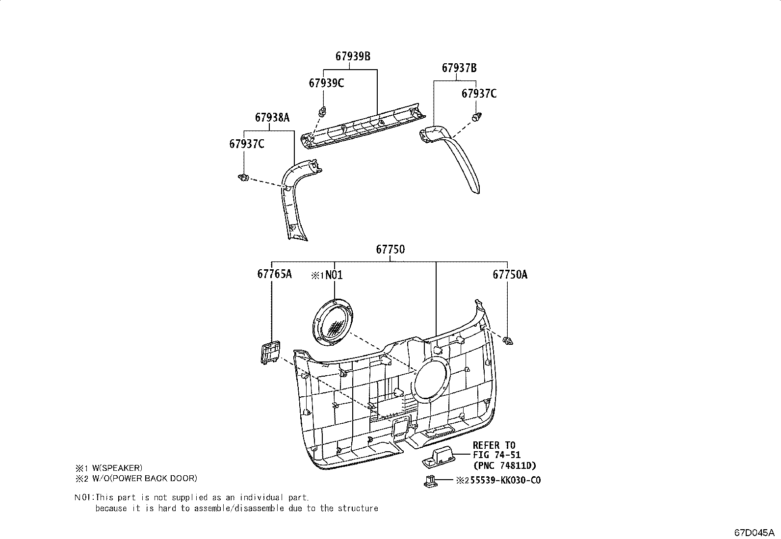 68105-0K640 GLASS, BACK DOOR product image