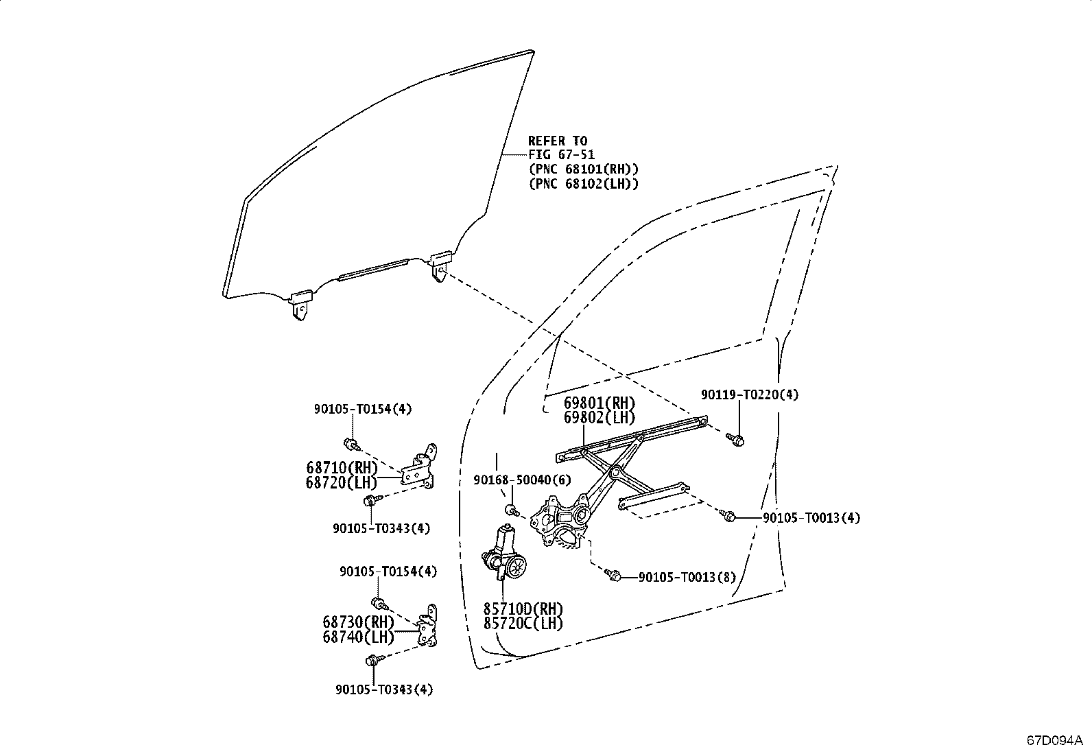 85720-0K210 MOTOR ASSY, POWER WINDOW REGULATOR, LH product image
