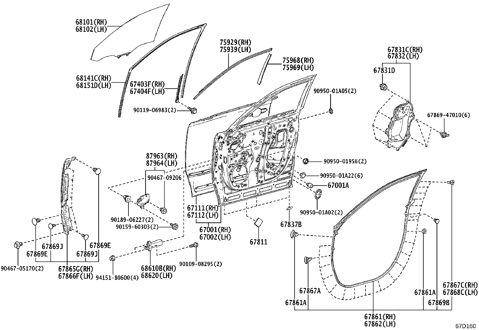 67112-40100 PANEL, FRONT DOOR, OUTER LH product image