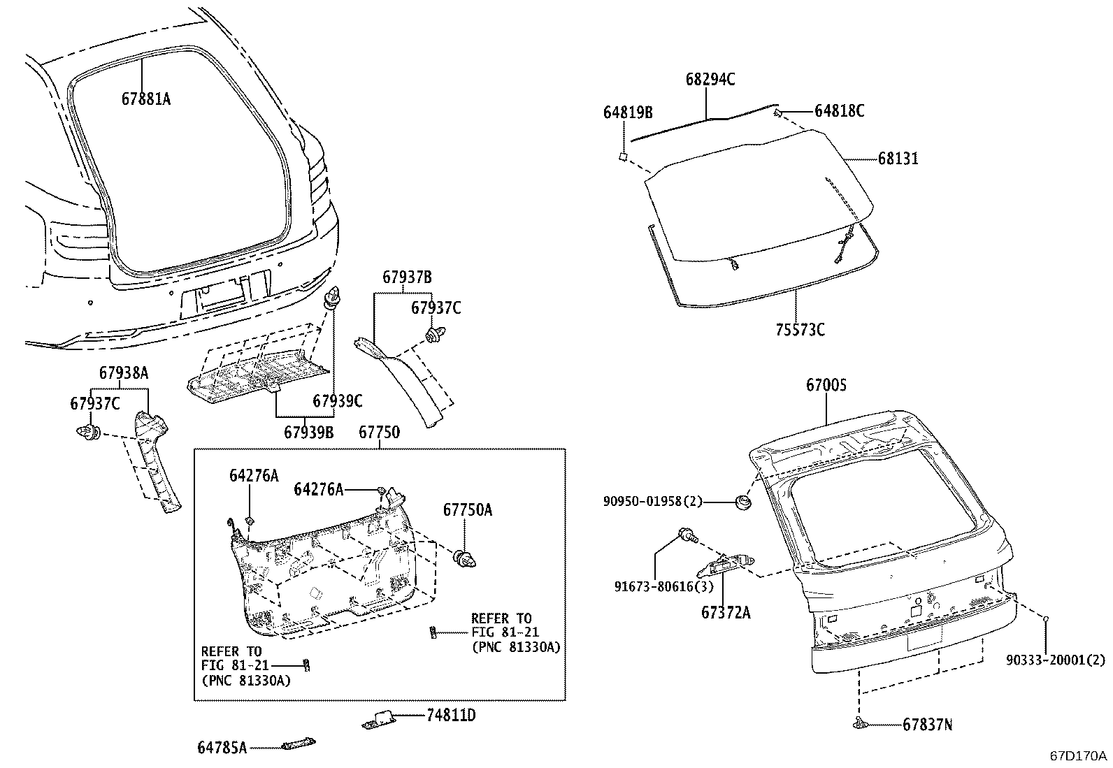 68105-40901 GLASS, BACK DOOR product image