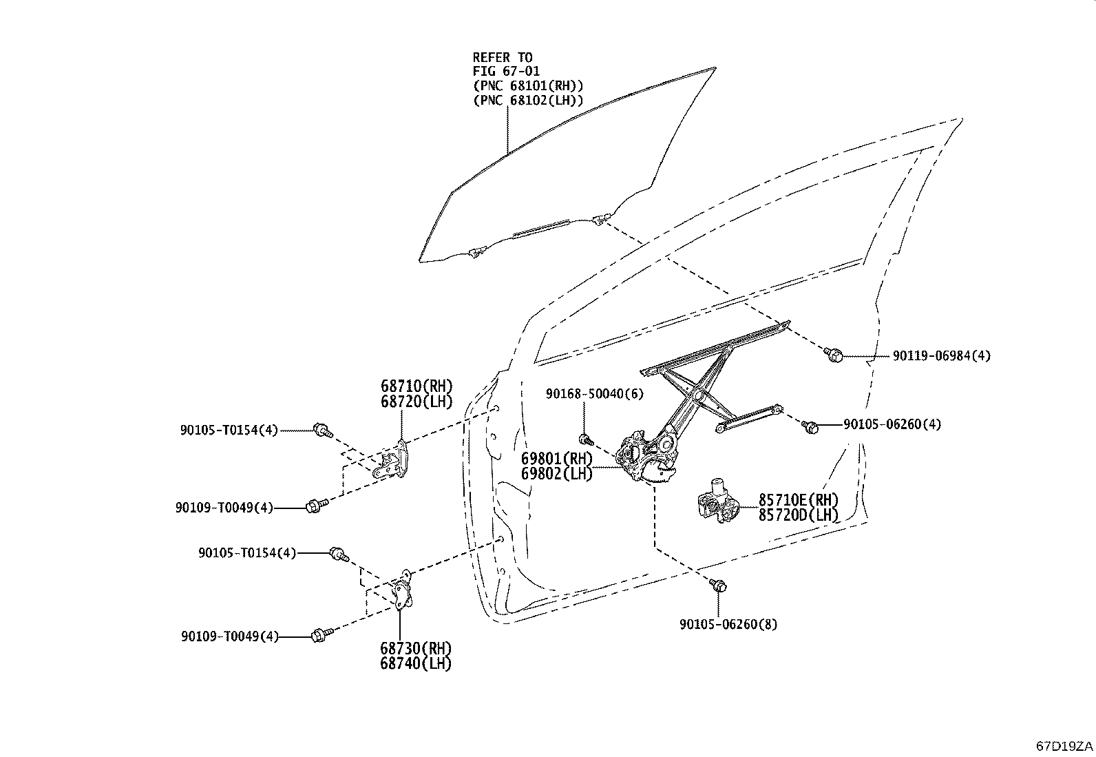 85720-0A031 MOTOR ASSY, POWER WINDOW REGULATOR, LH product image