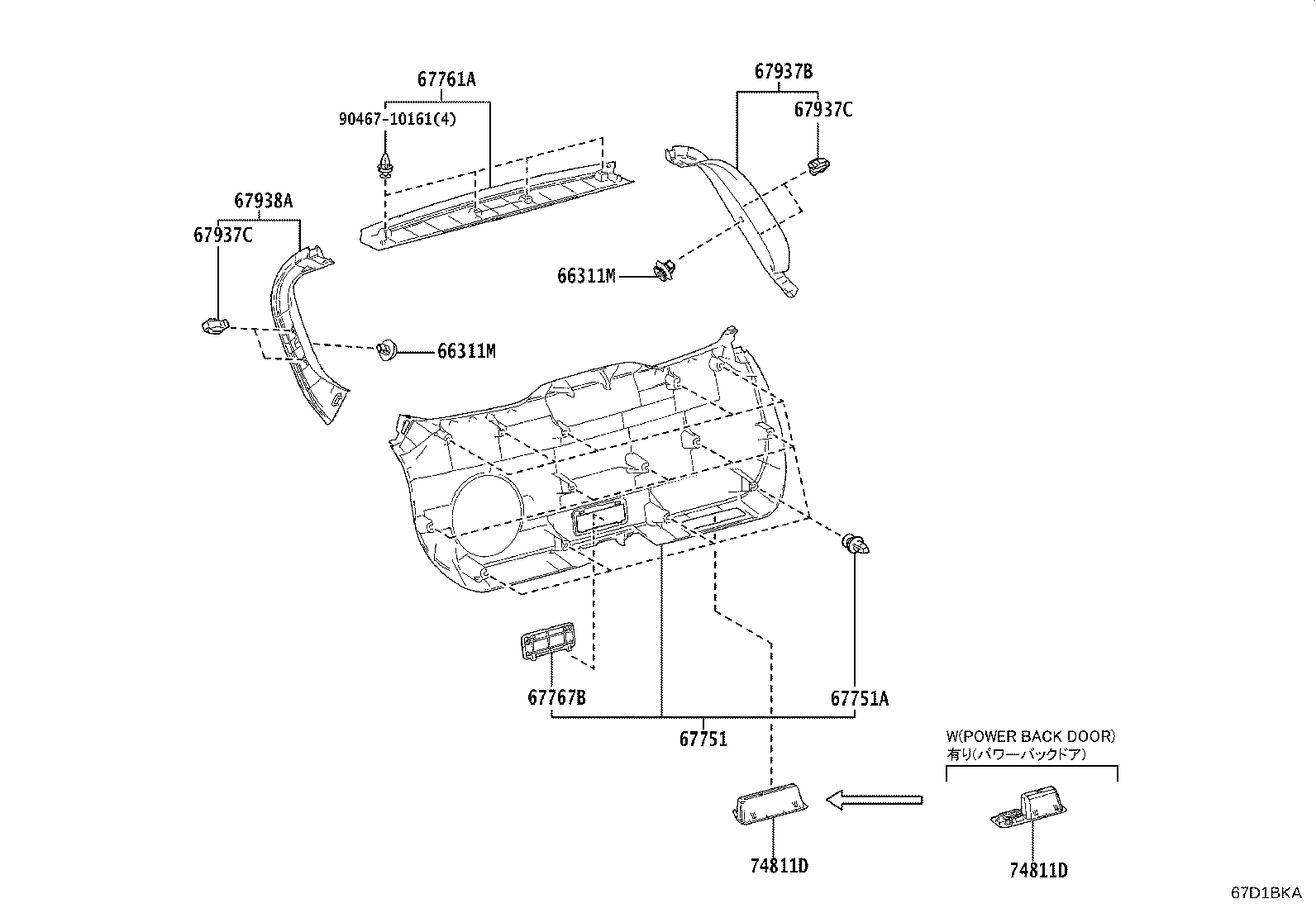67005-52J90 PANEL SUB-ASSY, BACK DOOR product image