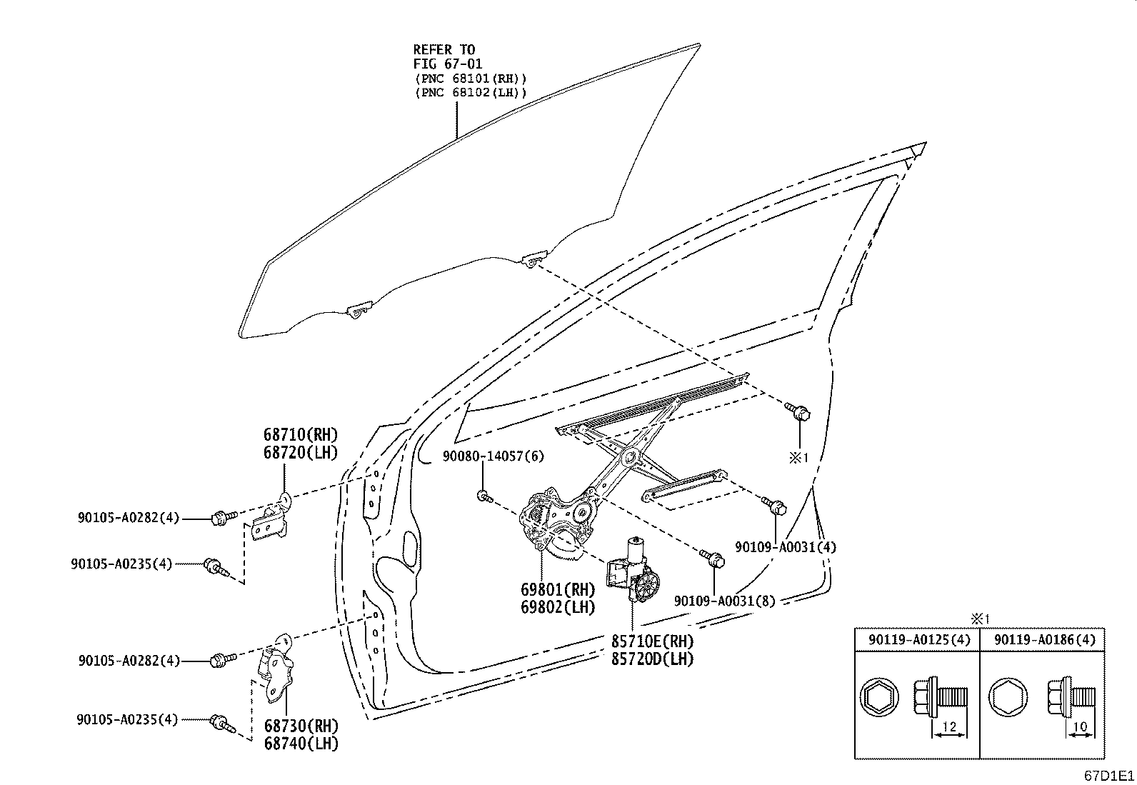 85710-AQ010 MOTOR ASSY, POWER WINDOW REGULATOR, RH product image