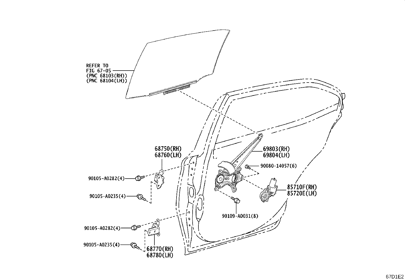 85710-AQ050 MOTOR ASSY, POWER WINDOW REGULATOR, LH product image