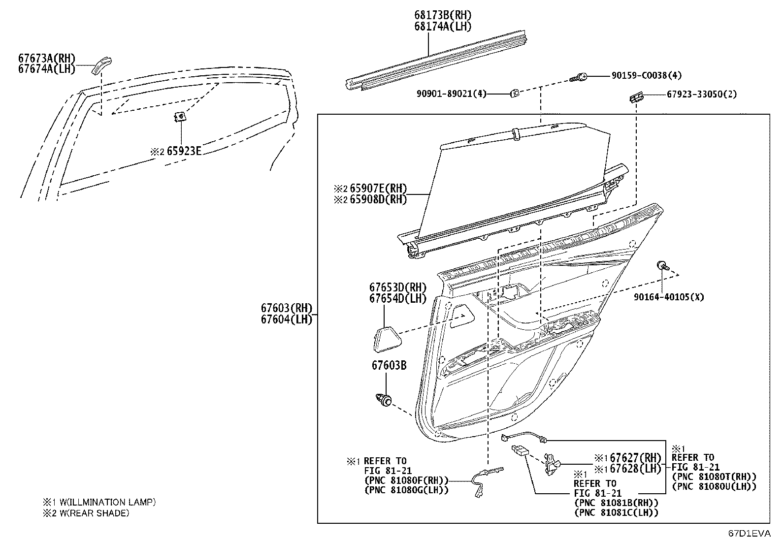 67003-06250 PANEL SUB-ASSY, REAR DOOR, RH product image
