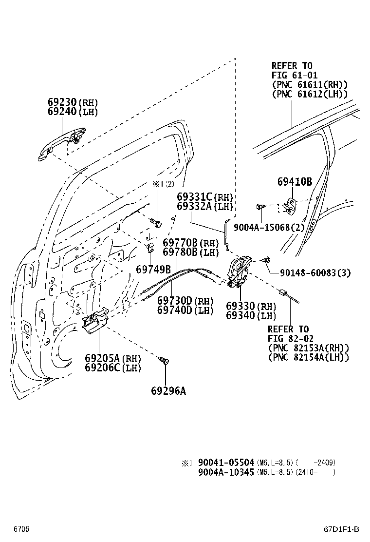 Toyota 69210-BZ480-C0 HANDLE ASSY, REAR DOOR OUTSIDE, RH