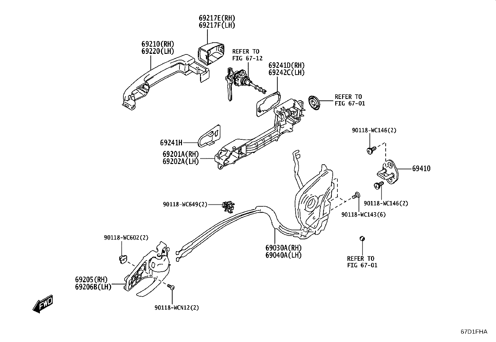 69040-WC076 LOCK ASSY, FRONT DOOR W/MOTOR, LH product image