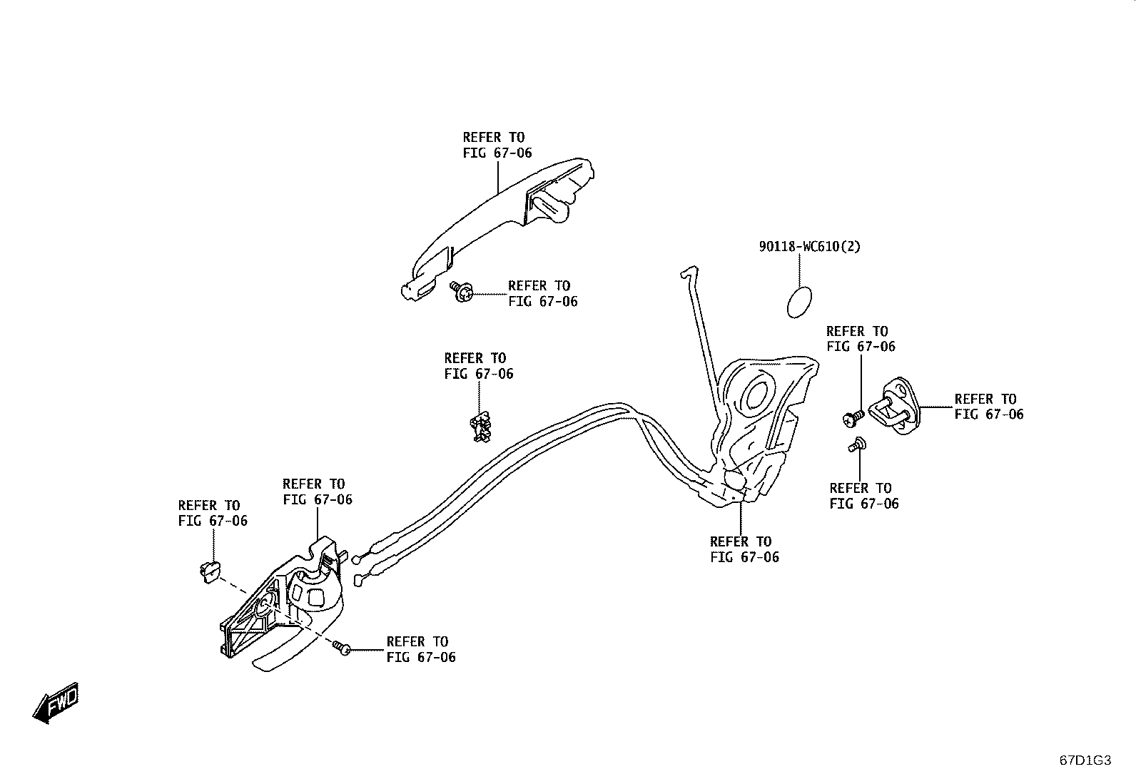 67004-WC013 PANEL SUB-ASSY, REAR DOOR, LH product image