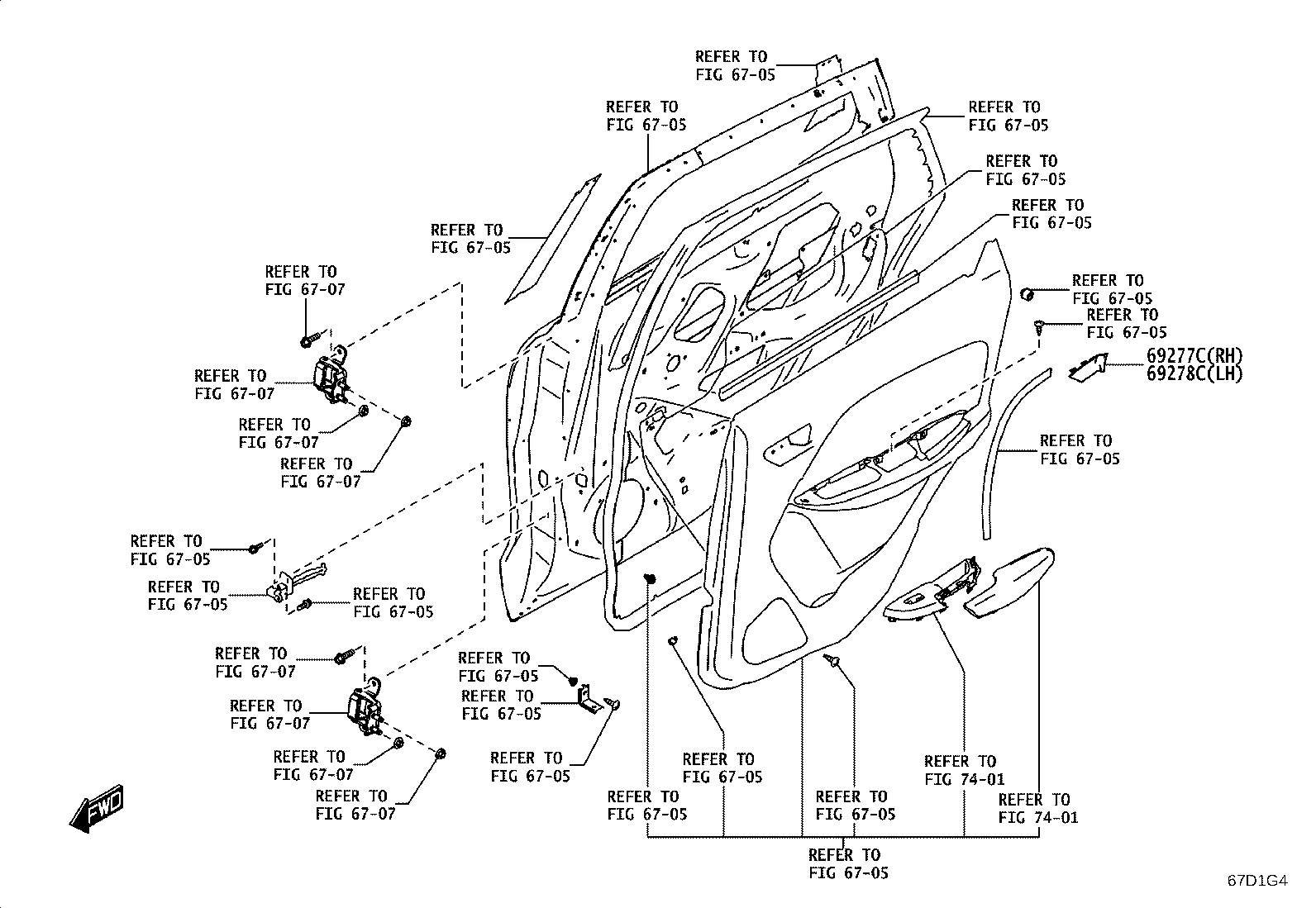 69050-WC024 LOCK ASSY, REAR DOOR W/MOTOR, RH product image