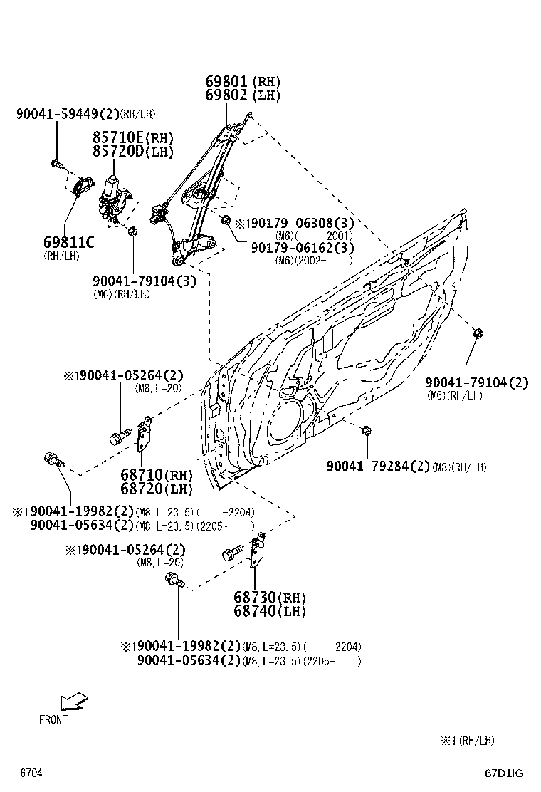 68720-97208 HINGE ASSY, FRONT DOOR, UPPER LH product image