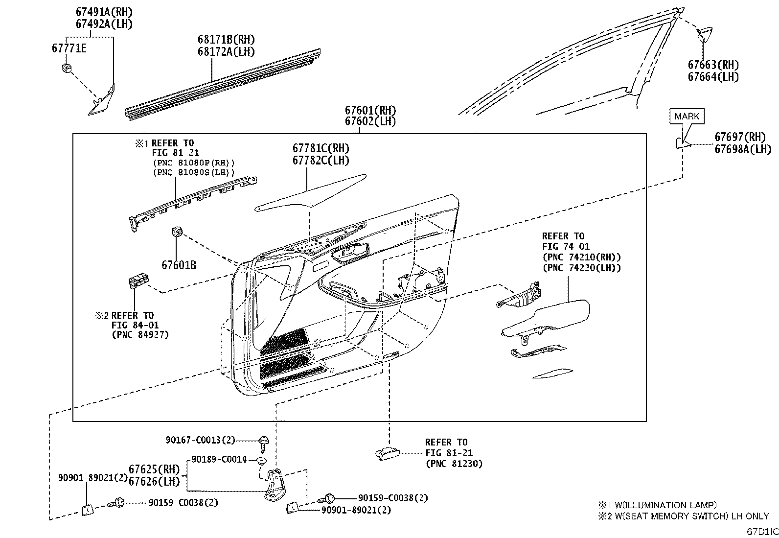 67404-07030 FRAME SUB-ASSY, FRONT DOOR, REAR LOWER LH product image