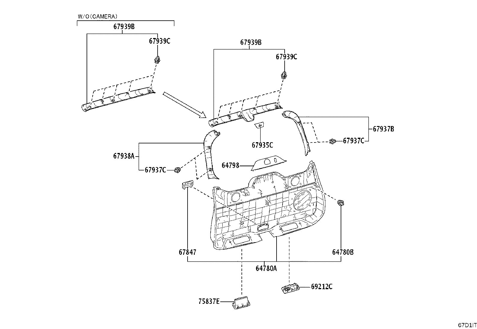 62785-0G020 SPACER, BACK DOOR GLASS product image