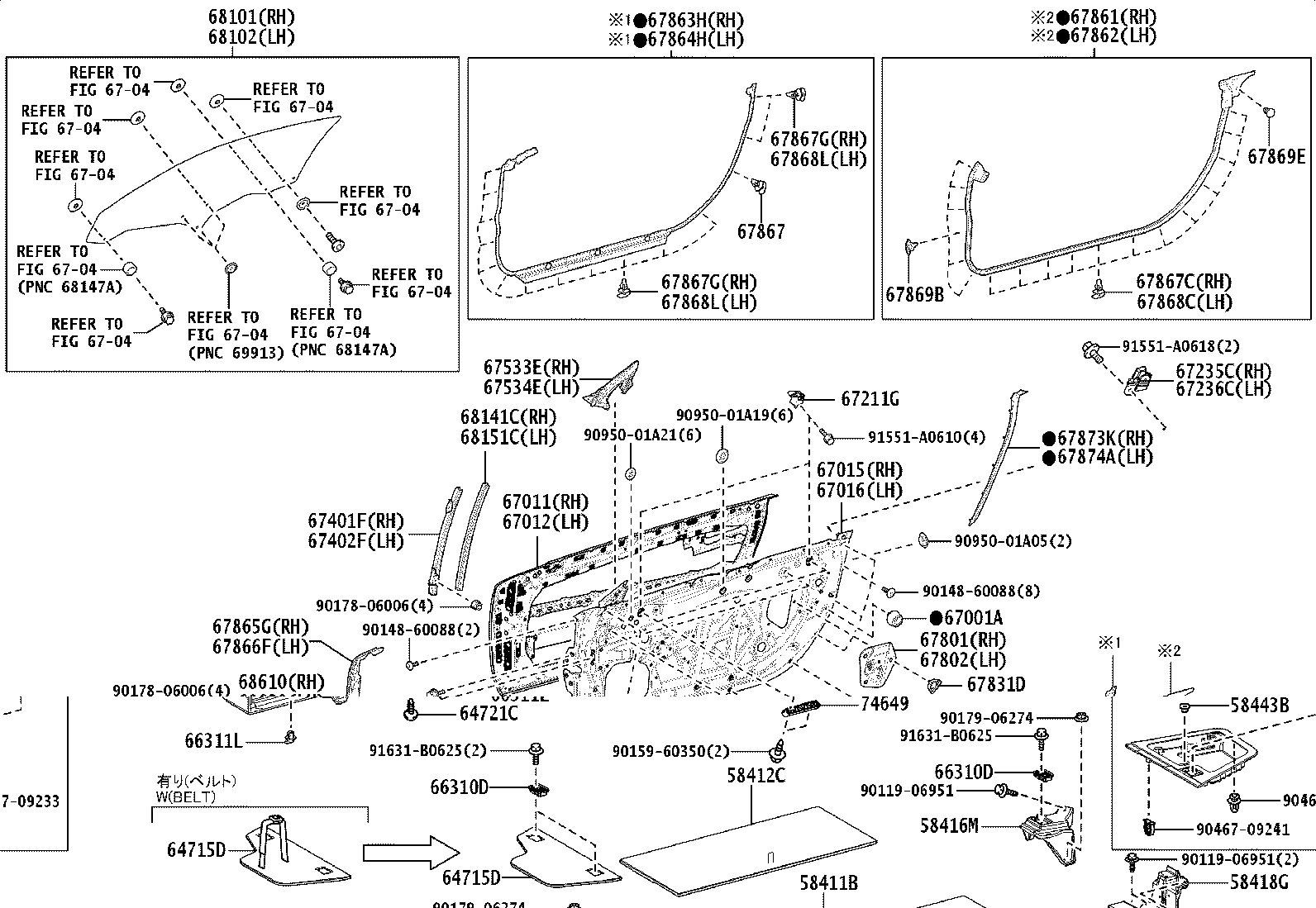 67012-11010 PANEL SUB-ASSY, FRONT DOOR, OUTSIDE LH product image