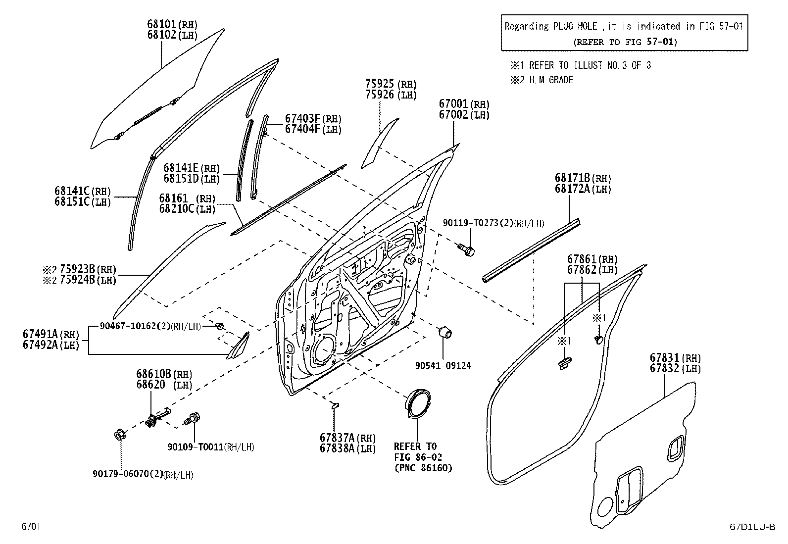 67403-BZ240 FRAME SUB-ASSY, FRONT DOOR, REAR LOWER RH product image