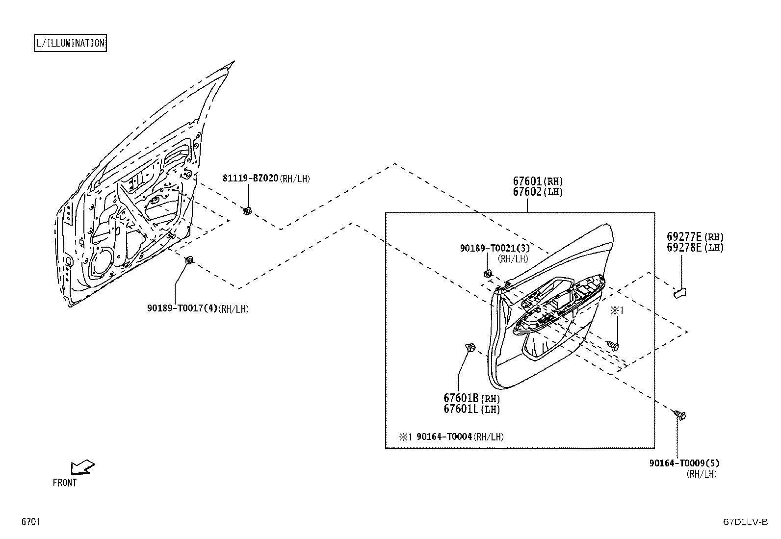 67403-BZ240 FRAME SUB-ASSY, FRONT DOOR, REAR LOWER RH product image