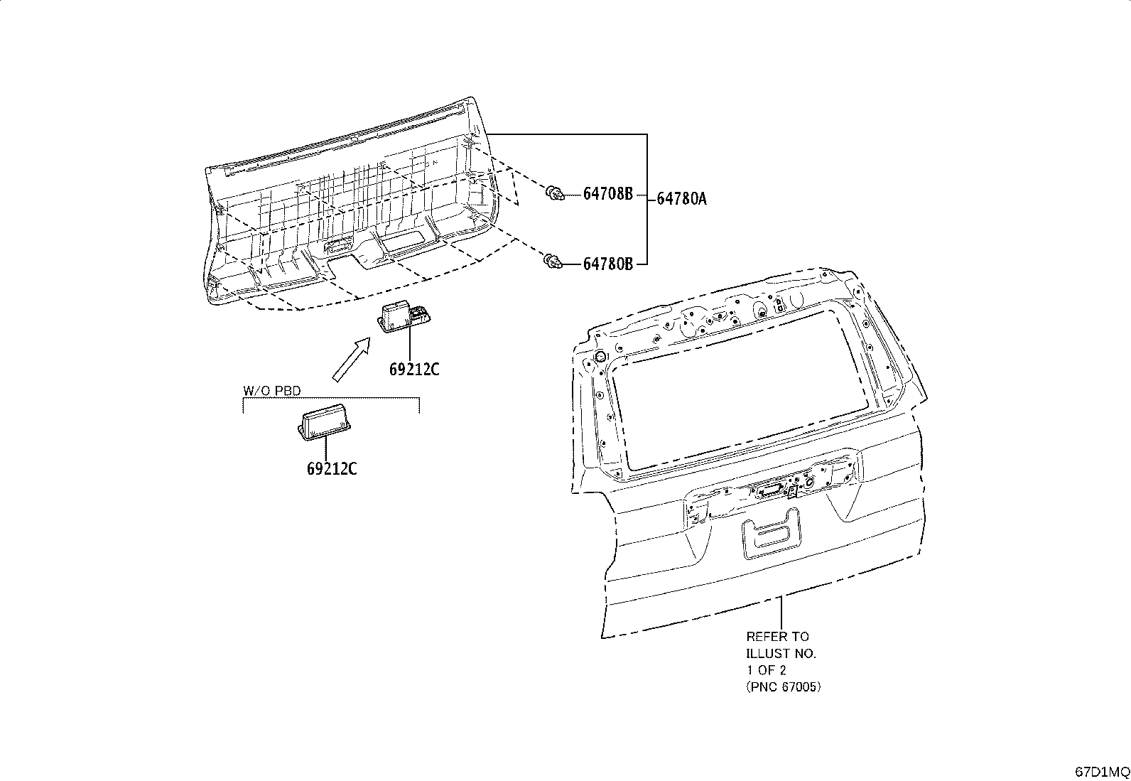 67005-35530 PANEL SUB-ASSY, BACK DOOR product image