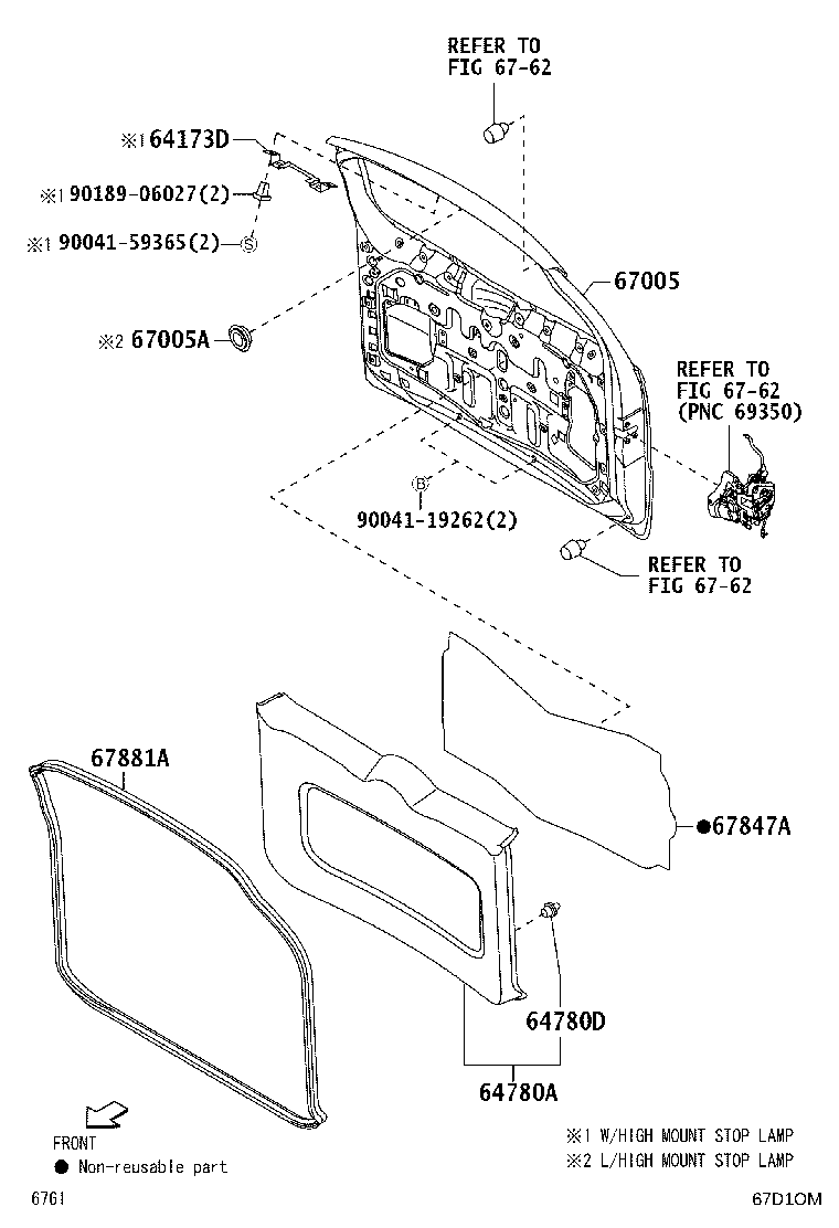 67005-BZ220 PANEL SUB-ASSY, BACK DOOR product image