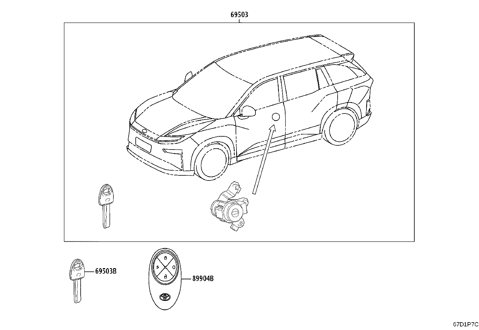 89904-YL010 TRANSMITTER SUB-ASSY, ELECTRICAL KEY product image